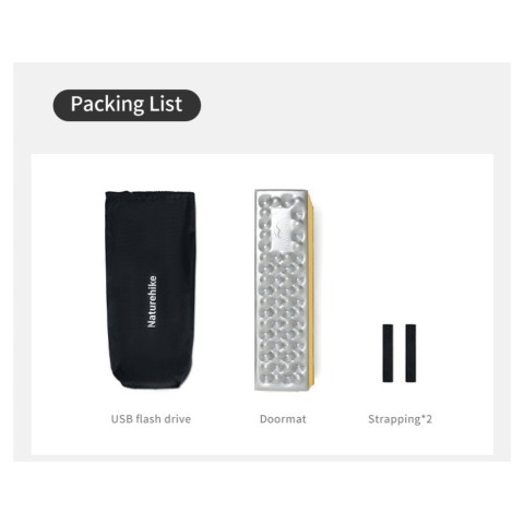 Килимок складний IXPE Naturehike CNK2550WS030, алюмінієва плівка, 18 мм, медово-золотий