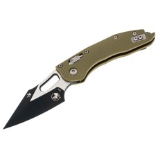 Нож Microtech Stitch S/E Ram-Lock, fluted, черный клинок, рукоять G10 OD green