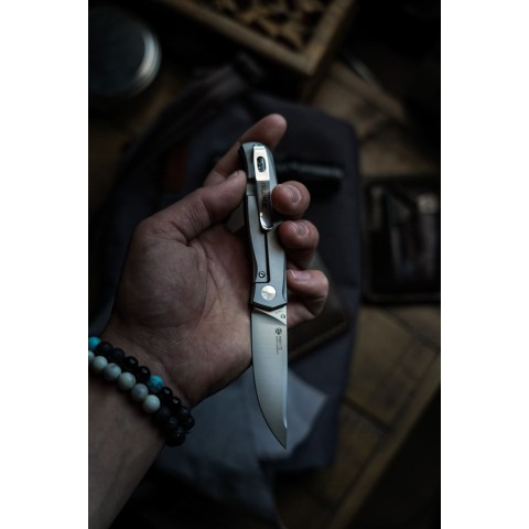 Ніж складаний кишеньковий Ruike M661-TZ, (7.4 см) steel 154СМ / G10 чорний