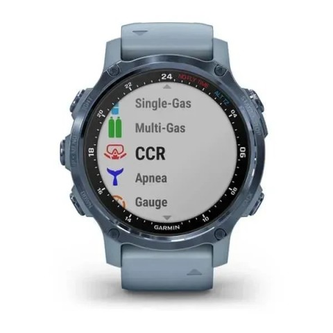 Смарт-часы Garmin Descent Mk2S минерально-синие с ремешком цвета морской пены