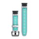 Ремінці для годинника Garmin QuickFit 20 силіконові кольору білий камінь/аква