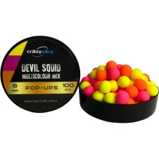 Бойлы Crazy Carp Multicolour Pop-Ups 8mm Devil Squid (100шт/уп)