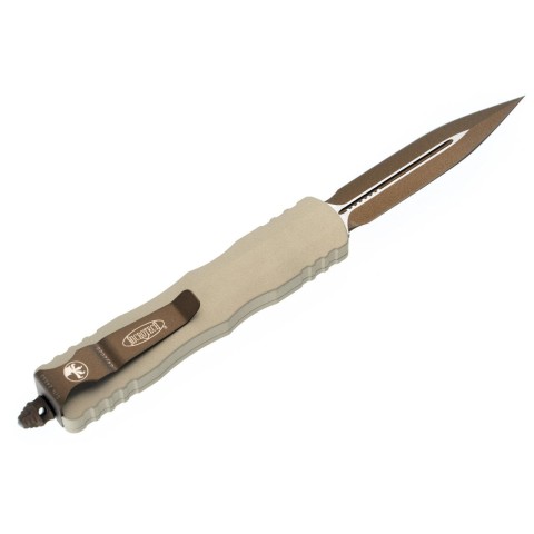 Ніж Microtech Dirac D/E OTF, Burnt Bronze Standard Champagne