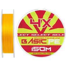 Шнур Select Basic PE Orange 150m #0.6/0.10mm 10lb/4.8kg