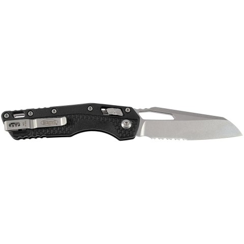 Нож Microtech MSI Stonewash PS, полусеррейтор, ц:black