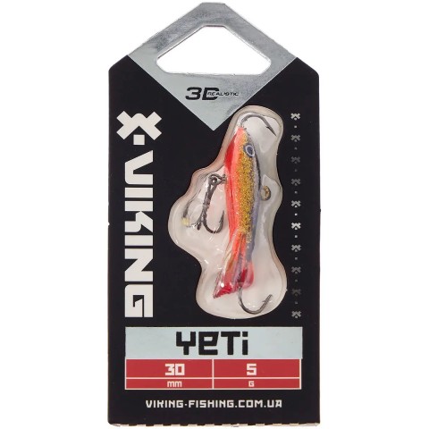Балансир Viking Fishing Yeti Ice Jig 30mm 5.0g #10 Golden Dark