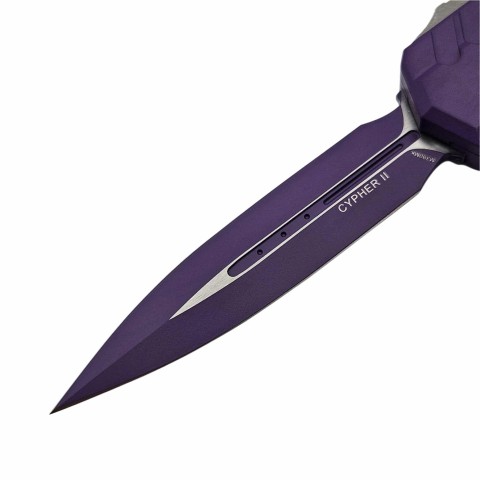 Ніж Microtech Cypher II D/E OTF, Standard, Cerakote Total Purple