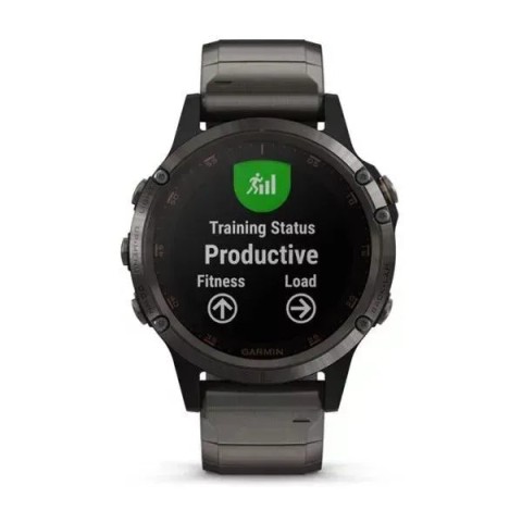 Смарт-годинник Garmin fenix 5 Plus Sapphire сірий титановий DLC з титановим ремінцем