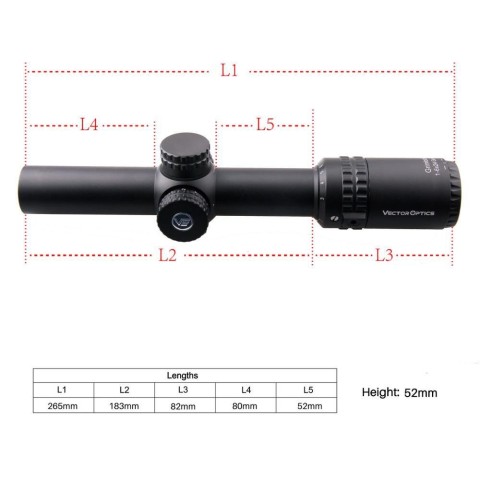 Прицел оптический Vector Optics Grimlock 1-6x24 (30 мм) Illum. GenII SFP