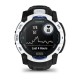 Смарт-годинник Garmin Instinct 3 (50 мм) Solar білий камінь/чорний/синя блискавка