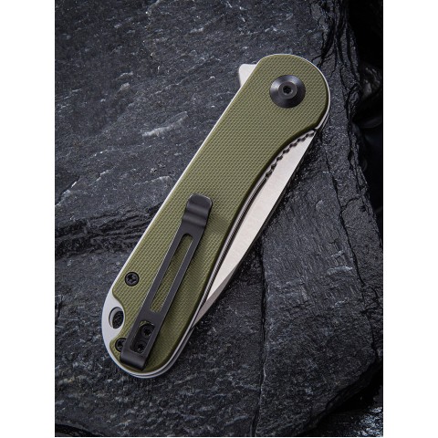 Ніж складаний кишеньковий Civivi Elementum, (7.5 см) D2 / G10 оливковий
