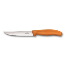 Нож кухонный столовый Victorinox SwissClassic 12 см, серрейтор, оранжевый