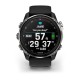 Смарт-часы Garmin Descent Mk3i (51 мм) серебрянно-черные PVD титановые с черно/серым силиконовым ремешком
