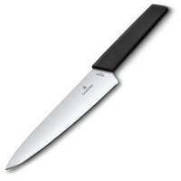 Нож кухонный шефский Victorinox Swiss Modern Carving, 19 см, черный, блистер