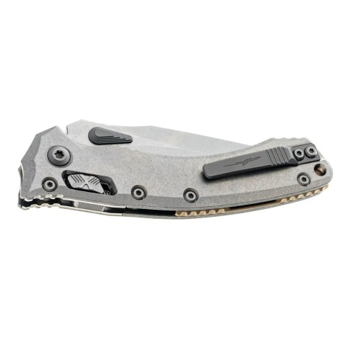 Нож Microtech Amphibian RAM-LOK Marfione Select Stonewash Slab Side Bronze Titanium