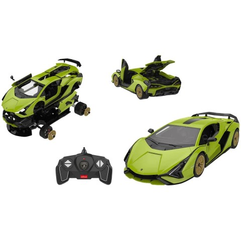 Машинка-конструктор Rastar Lamborghini Sian 1:18. Зеленый