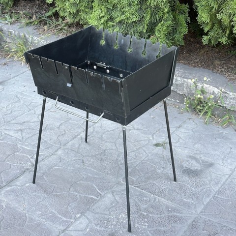 Переносний дворівневий Мангал-валіза на 6 шампурів 2мм