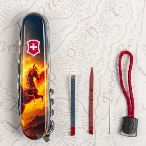 Складаний ніж Victorinox HUNTSMAN ZODIAC Вогняний пегас 1.3713.3.Z5250pk