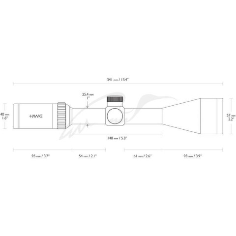 Приціл оптичний Hawke Vantage 4-12х50 сітка Mil Dot з підсвічуванням