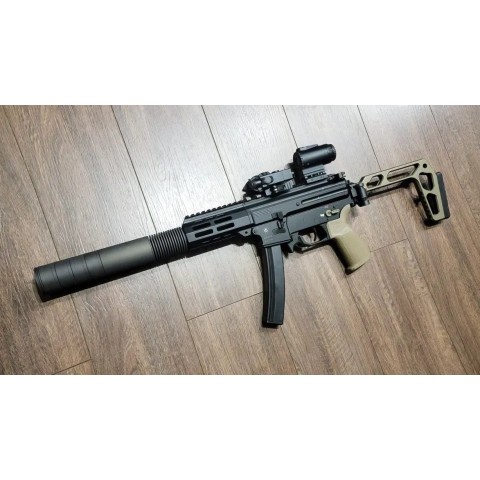 Глушник AFTactical S441N60, 4 сепаратора, .38 (9мм), 1/2x28 UNEF, AKDAS SA-9 HP