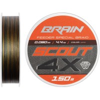 Шнур Brain Scout 4X 150m (camo) 0.080mm 4.4kg