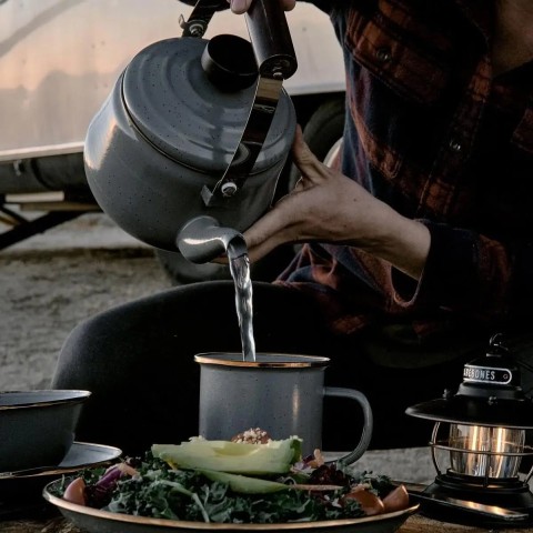 Набор чашек Barebones Enamelware Dining 2 Pcs slate grey