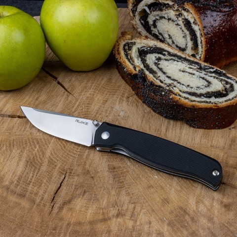Ніж складаний кишеньковий Ruike P661-B, (7.4 см) 14C28N / G10 чорний