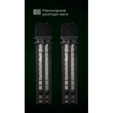 Жорсткі камербанди для плитоноски “М4” XS-XL (2 шт | Пряжка Спайдер | Чорний) ТМ Балістика