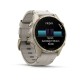 Спортивний годинник Garmin Fenix 8 Amoled 43мм Sapphire Soft Gold з піщаним шкіряним ремінцем 010-02903-40