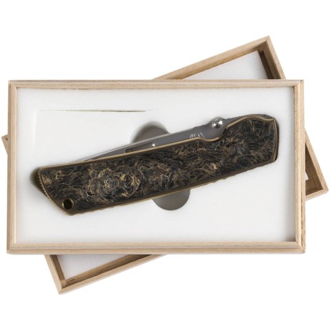 Нож Rockstead Higo II X-CF-ZDP Dark Matter Gold