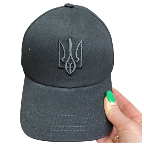 Кепка военная ВСУ герб черный (RA8962)