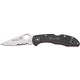 Ніж Spyderco Delica 4, Thin Red Line, напівсерейтор black (C11FPSBKRD)