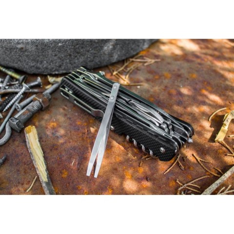 Багатофункціональний ніж Ruike Criterion L51, (8.5 см) 12C27 / G10 чорний, 23 інстр.
