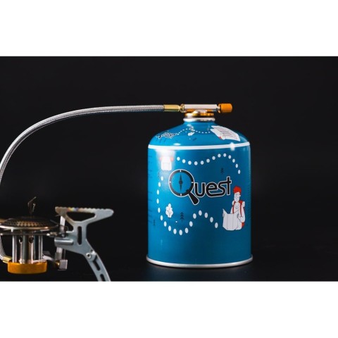 Набір із 12 шт газових балонів різьбових бутанових Quest, 450гр