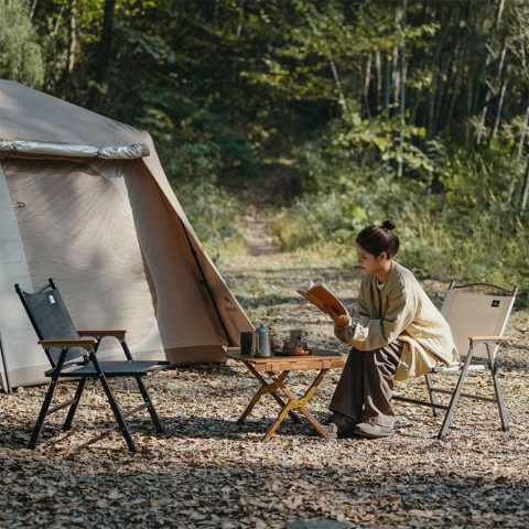 Крісло складане Naturehike CNK2550JJ010, сталь, чорний
