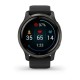 Смарт-часы Garmin Venu 2 черные с черным безелем и кожаным ремешком