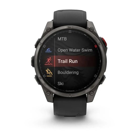 Смарт-годинник Garmin fenix 8 Pro AMOLED (47 мм) Sapphire карбоново-сірий DLC титан чорний/гравійно-сірий