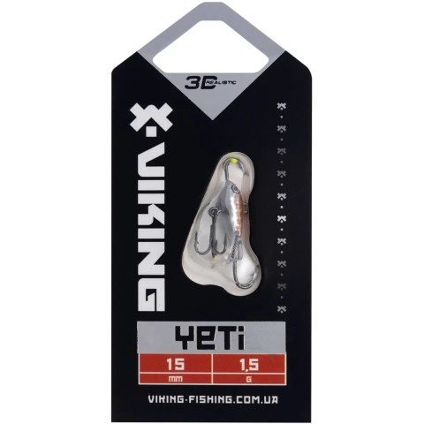 Балансир Viking Fishing Yeti Ice Jig 15mm 1.5g #12 Smoke Anchovy