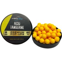 Бойлы Crazy Carp Premium Pop-Ups 8mm Acid Tangerine (80шт/уп)