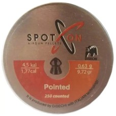 Пули пневм Spoton Pointed, 0,63 г, 250 шт/уп 4,5 мм