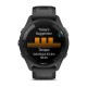 Смарт-годинник Garmin Forerunner 265 з чорними безелем і корпусом та чорним/сірим силіконовим ремінцем