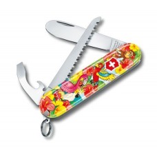 Набір Victorinox My First Children Set Ніж 84мм,9функ,папуга + шнурок на шію + книжка-розмальовка