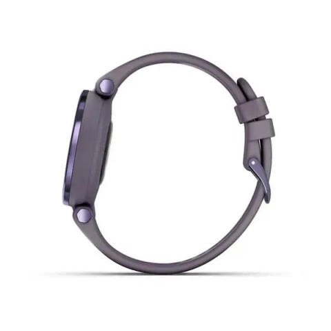 Смарт-годинник Garmin Lily Sport з фіолетовим безелем, насичено-фіолетовим корпусом і силіконовим ремінцем