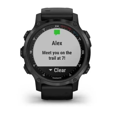 Смарт-годинник Garmin Descent Mk2S карбоново-сірий DLC з чорним ремінцем