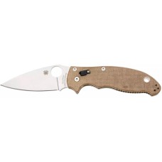 Ніж Spyderco Manix 2 Brown Canvas Micarta brown