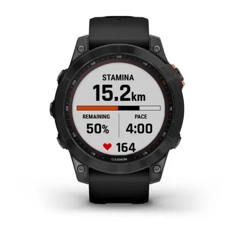 Смарт-годинник Garmin fenix 7 Solar сланцево-сірий з чорним ремінцем