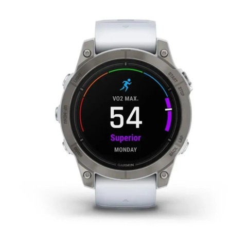 Смарт-часы Garmin epix Pro Gen 2 Sapphire Edition (47мм) титановые с ремешком цвета белого камня