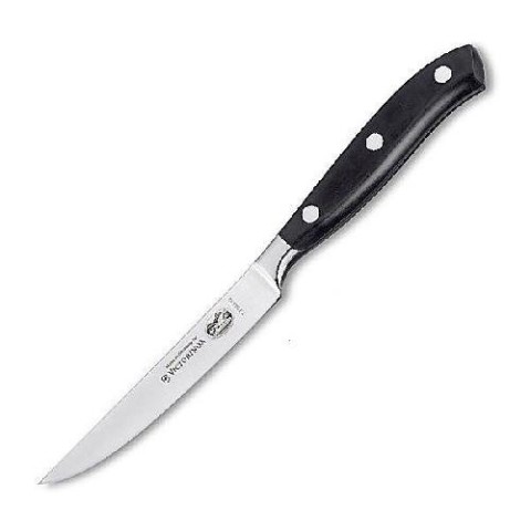 Кухонний ніж Victorinox Grand Maitre Steak лезо 12см з чорн. ручкою у подар.упак.