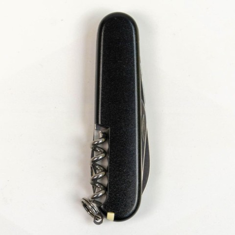 Ніж Victorinox Spartan Mat 91мм,12функ,чорн.мат,штоп,жовт.лого