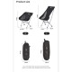 Стілець складаний ультралегкий Naturehike Stellaluna L04 CNK2450JJ015, розмір L, алюміній, сірий
